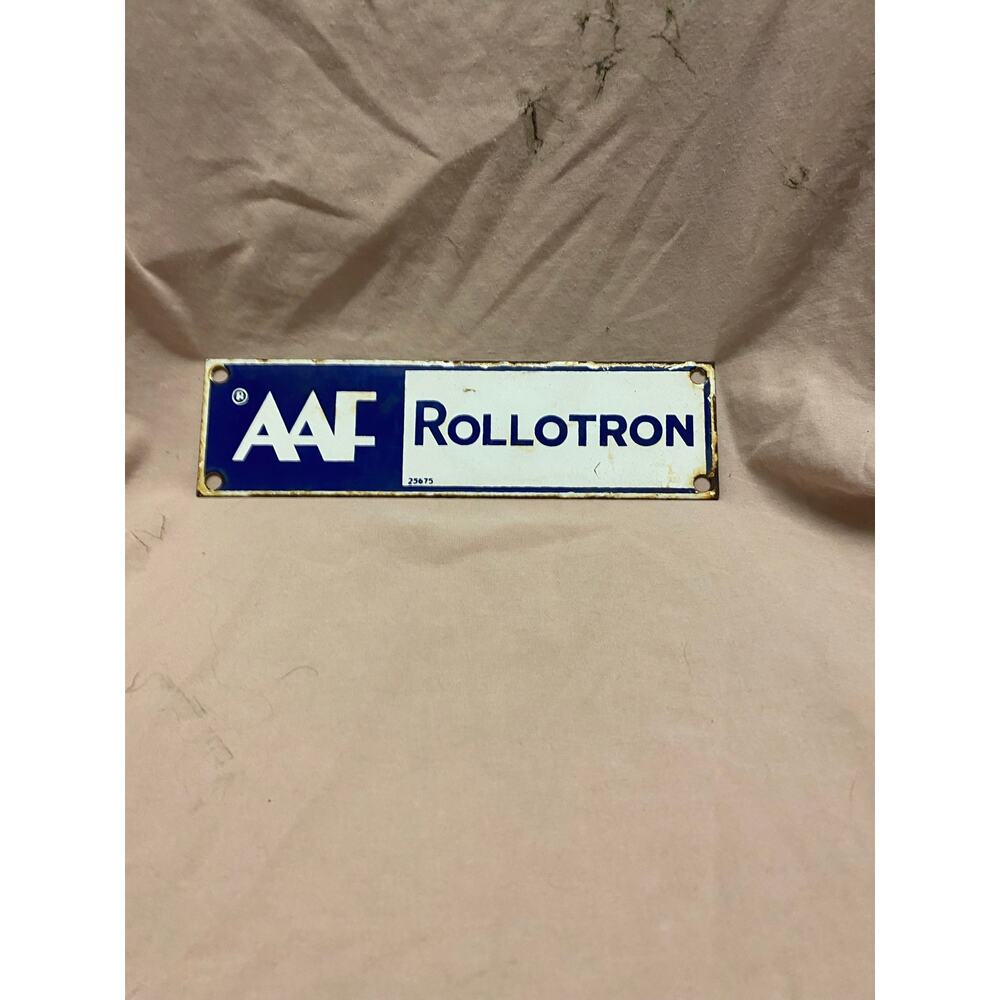 AAF Rollotron Metal Sign